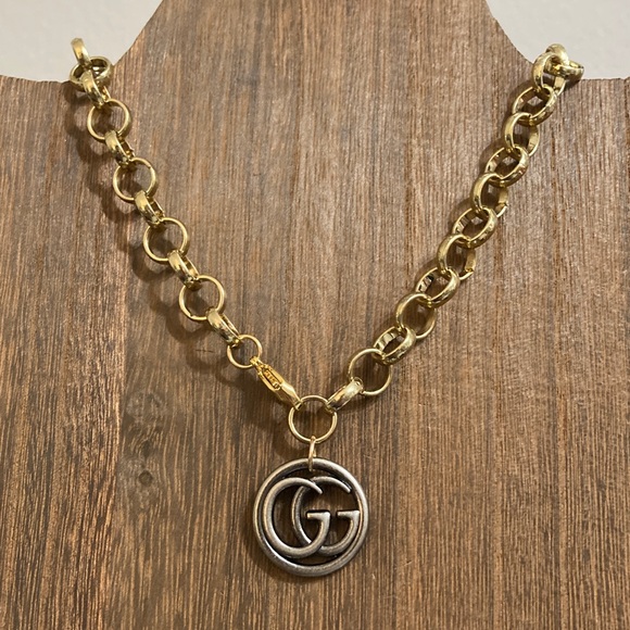 Gucci Jewelry - Vintage Gucci Button Necklace Upcycled